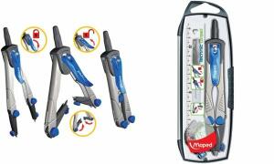 Maped Zirkelkasten Technic Concept, 4-teilig, blau (82538700)