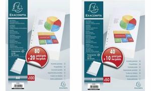 Exacompta EXACOMPTA Prospekthülle, DIN A4, PP , Promopack 80+20 GRATIS
