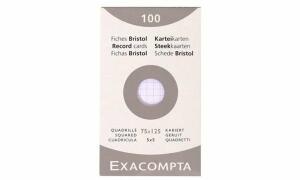 Exacompta EXACOMPTA Karteikarten, 75 x 125 mm , kariert, weiß