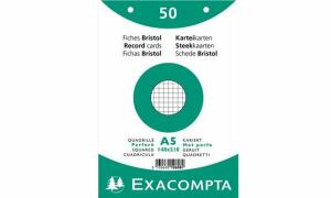 Exacompta EXACOMPTA Karteikarten, DIN A5, kar iert, weiß