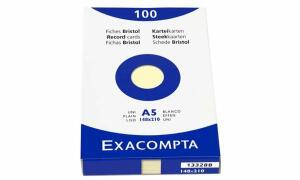 Exacompta EXACOMPTA Karteikarten, DIN A5, kar iert, weiß