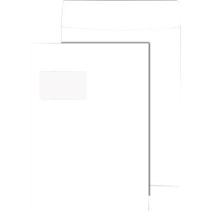 MAILmedia Faltenversandtasche C4, m it Fenster, weiß (8703890)