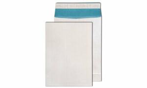 MAILmedia Faltenversandtasche B4, f adenverstärkt, weiß/blau (8711215)