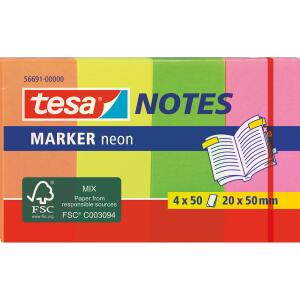 tesa Marker Notes Haftmarker, Neonf arben, 50 x 20 mm (8756691)