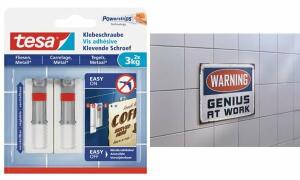 tesa Powerstrips Klebeschraube für Fliesen/Metall, weiß (8759250)