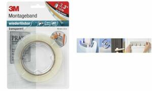 3M Scotch Montageband wiederlösbar , 19 mmx5 m, transparent (9062919)