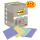 Post-it Haftnotizblock Recycling Notes - 76 x 76 mm, sortiert, 10 x 100 Blatt