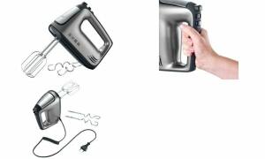 SEVERIN Handmixer HM 3832, 400 W, g rau-metallic / schwarz (96270125)