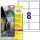 Zweckform L7914-10 Ultra-Resistente Folien-Etiketten - A4, 80 Stück, 99,1 x 67,7 mm, 10 Blatt weiß