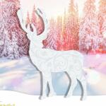 SIGEL DS066 Handmade-Weihnachts-Karten - Weihnachtsbaum - rosé/weiß - A6 quer - 10 Karten + Umschläge - inkl. Umschläge