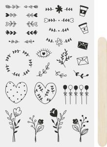HEYDA Rubbelsticker Ornamente schwarz