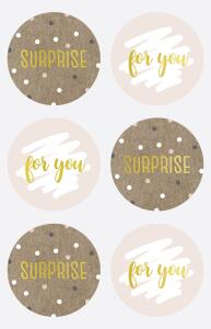 HEYDA Sticker Surprise rund 4 cm