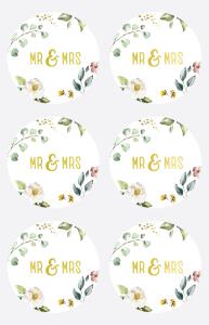HEYDA Sticker Mr&Mrs rund 4 cm