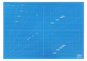 Dahle Selbstschließende Schneidematte A0 blau, schnittfester Kern, 90x120 cm