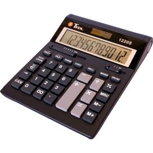 Casio Tischrechner 1220S schwarz, 12 Stellen, Solar