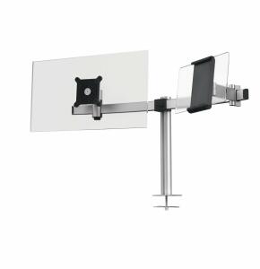 Durable Monitorhalter Tischdurchführun für 1 Monitor und 1 Tablet si