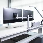 Durable Monitorhalter Tischklemme si 780x445x190mm für 2 Monitore