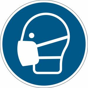 Durable Gebotsaufkleber Maske benutzen bl 430mm ablösbar