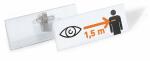 Durable Namensschilder Set 40x105mm tr 14St mit 42 Einsteckschildern