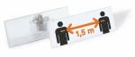 Durable Namensschilder Set 40x105mm tr 14St mit 42 Einsteckschildern