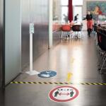 Durable Gebotsaufkleber Hände desinfizieren bl 43mm ablösbar