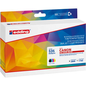 Edding Tintenpatrone EDD-535 ersetzt Canon PGI-2500XLBk/C/M/Y