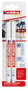 Edding Kreidemarker 4085 2er-Blister weiß