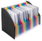 Veloflex Stehsammler m 23 bunten Fächern PP 2,0 mm gestreiftes Design