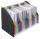 Veloflex Stehsammler m 23 bunten Fächern PP 2,0 mm gestreiftes Design