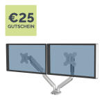 Fellowes Platinum Series Doppelmonitorarm silber