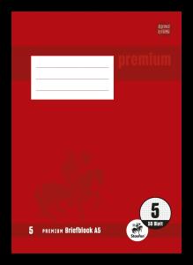 Staufen Briefblock A5 50Bl 90g Premium kariert hfrei
