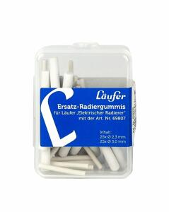 Radierer Läufer Ersatzradierer Dose, je 25 kleine & große Radierer