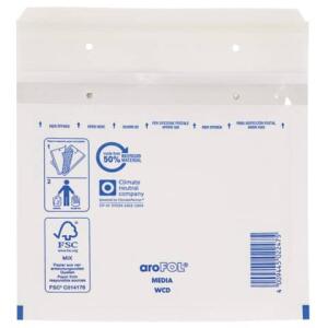aroFOL Luftpolstertaschen CD, 180x165 mm, weiß, 100 Stück