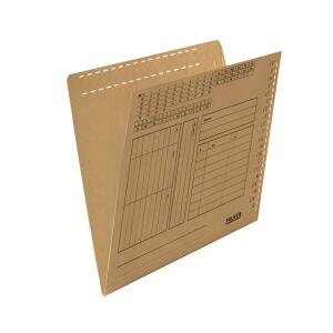 Falken Falken Einstellmappe mit Schlitzstanzung Falken braun, Kraftkarton, 230 g/qm