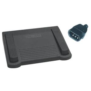 WMC Fußschalter für Grundig-Bürostationen - 3-Tasten-Version, schwarz