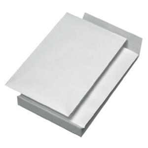 MAILmedia Faltentaschen - B4, ohne Fenster, 40 mm-Falte, Klotzboden, haftklebend, 140 g/qm, weiß, 100 Stück
