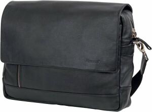 Umhängetasche Leder schwarz ALASSIO 47035 28x38x9,5cm