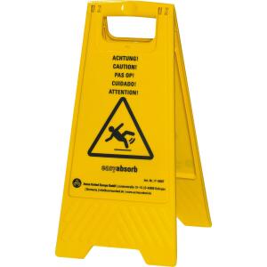 EASY ABSORB Warnschild "Achtung" - Gefahrenhinweis Rutschgefahr