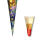 Motiv-Schultüte Schmetterling 85cm eckig Rot(h)-Spitze Tüllverschluss Glitter & Rüschenborte