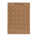 OOTB Kraftpapier-Geschenktüte mit Blumenverzierung