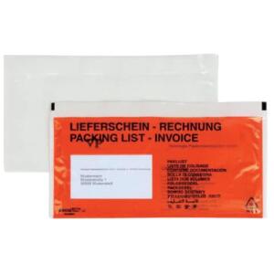 docuFIX Begleitpapiertaschen mit Aufdruck Lieferschein-Rechnung - DL, 250 Stück