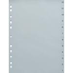 Zahlenregister - 12 - 1, PP, A4, 12 Blatt, grau