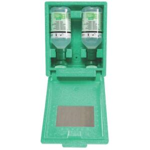 Leina-Werke Augenspülstation Plum - 2x 500 ml, inkl. Wandbox