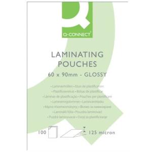 Q-Connect Folientasche - Business Card, 60 x 90mm, 125 mym, 100 Stück