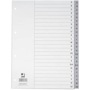 Q-Connect Register - A - Z, PP, mit Index, A4, 24 Blatt, grau