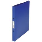 Ringbuch transparent - A4, 2-Ring, Ring-Ø 16 mm, blau gedeckt