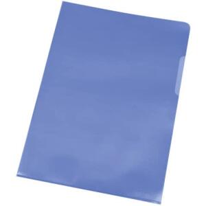 Q-Connect Sichthülle - A4, 0,12 mm, genarbt, 10 Stück, blau