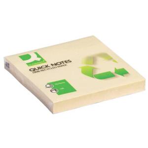 Q-Connect Haftnotizen Recycling - 76 x 76 mm, gelb