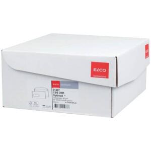 Elco Briefumschlag Office Box mit Deckel - C6/5, weiß, nassklebend, mit Fenster, 80 g/qm, 500 Stück
