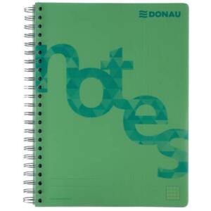 DONAU Collegeblock PP Cover - A4, kariert, grün